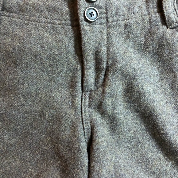 Hei Hei brown wool blend shorts w straps & buttons - Picture 2 of 6
